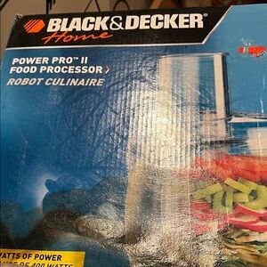 Black & Decker Blue Food Processor Box with Product Image